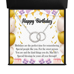 To my speacial one Happy birthday special blessings Endless Connection - Interlocking Circles Necklace