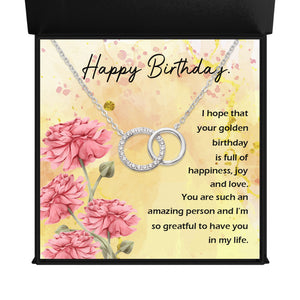 Happy Birthday soulmate special one best friend Endless Connection - Interlocking Circles Necklace