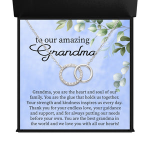 To our amazing Grandma Grandma,_ Endless Connection - Interlocking Circles Necklace