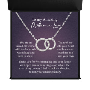 To my Amazing Mother in lawe_ Endless Connection - Interlocking Circles Necklace